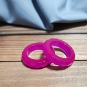 تصویر حلقه رزینی طرح دار بنفش 