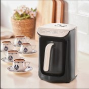 تصویر قهوه ترک ساز کاراجا اورجینال ترکیه ای دو کاره مدل هاتیر کوز رنگ کرم Karaca Hatır Köz 