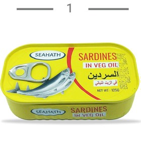 تصویر کنسرو تن ماهی 125 گرمی seahath السردین با روغن گیاهی ا SEAHATH Sardines 125gr SEAHATH Sardines 125gr