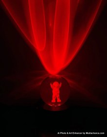 تصویر گوی کریستالی رنگی 6 سانتی 