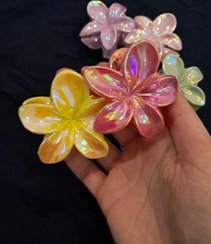 تصویر کلیپس مو گل پلومریا هولوگرامی 