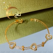 تصویر دستبند قلب مینیمال طلا ۱۸ عیار 