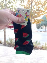 تصویر جوراب مچی یلدایی هندوانه 