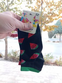 تصویر جوراب مچی یلدایی هندوانه 