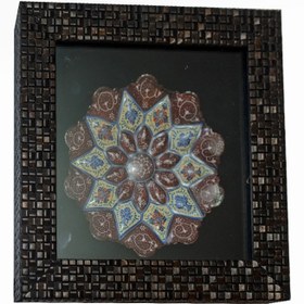 تصویر بشقاب میناکاری به همراه قاب ا Enamel plate with a frame Enamel plate with a frame