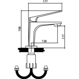 تصویر شیر روشویی البرز روز مدل آلپاین AlborzRooz Basin Faucet, Alpine