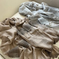 تصویر شال مجلسی حریر سنگ‌شور گل‌دار – وارداتی، درجه یک و موجود در ۶ رنگ 