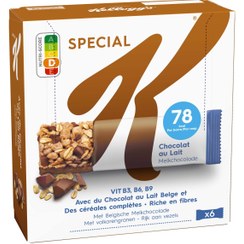 تصویر پروتئین بار اسپشیال کی بسته 6 عددی – 25 گرم شکلات و مغزیجات Special K 