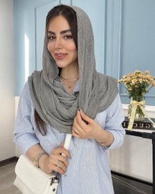 تصویر شال مدل درسا - آبی روشن Dorsa