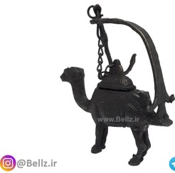 تصویر چراغ پیسوز برنجی (طرح شتر) 