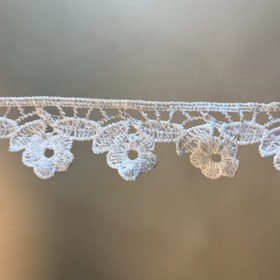 تصویر گیپور سفید/مشکی طرح گل – کد JIB-238 