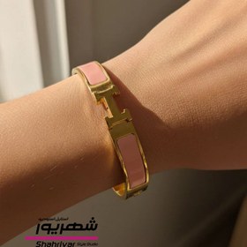 تصویر بنگل النگو زنانه رنگی هرمس - صورتی 