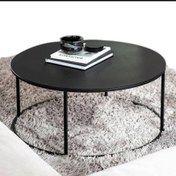 تصویر میز جلو مبلی گرد با جنس MDF 