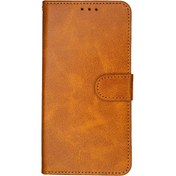 تصویر کیف کلاسوری چرمی مدل هواوی Y9 2019 - خردلی Book Cover Huawei Y9 2019