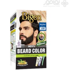 تصویر کیت رنگ ریش و سبیل بیگن شماره 104 رنگ قهوه ای طبیعی BIGEN MEN'S BEARD COLOR 104 NATURAL BROWN