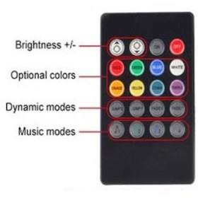 تصویر کنترلر RGB موزیکال 12 ولت 6 آمپر ریموت دار IR (حرفه ای - حافظه دار) Controller RGB Musical 12v-6A- IR