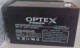 تصویر باطري 12 ولت 7/5آمپر اپتکس optex 