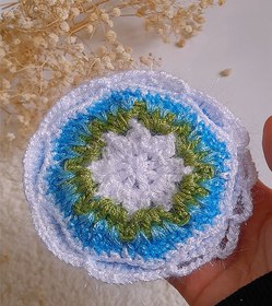 تصویر اسکاج بافتنی طرح گل (کد105) 