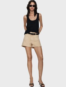 تصویر شلوارک با کمر بلند برند mango High Waist Shorts