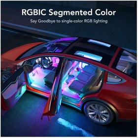 تصویر پنل روشنایی هوشمند خودرو گووی مدل RGBIC Interior Car Lights H7090 