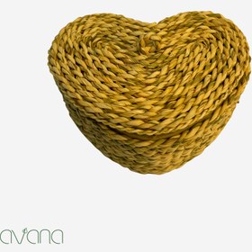 تصویر ست سبد حصیری قلبی 