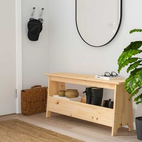 تصویر نیمکت چوبی باکس دار ایکیا مدل PERJOHAN 