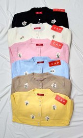 تصویر پلیور بافت وارداتی دسته گل 