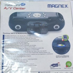 تصویر اسپیکر و پخش کننده ویدیو دیجیتالی شارژی مگنکس مدل Magnex DVC2000 