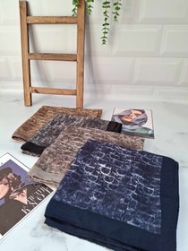 تصویر روسری نخی قواره 100 - خاکی 