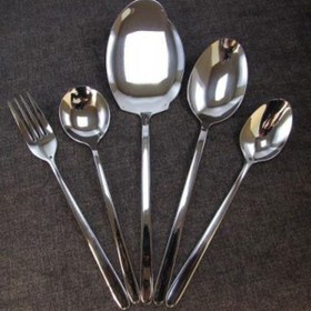 تصویر سرویس قاشق و چنگال یونیک مدل دونا 24 نفره 144 پارچه ا Unique spoon and fork set nail design 144piece Unique spoon and fork set nail design 144piece