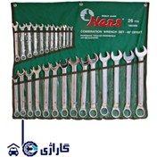 تصویر ست آچار یکسر تخت یکسر رینگی 26 عددی هنس مدل 166326M 