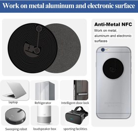 تصویر 30 عدد تگ کارتی 30pcs Anti-Metal NFC Tags Black NFC Tags Sticker on-Metal NFC Tag RFID 30pcs Anti-Metal NFC Tags Black NFC Tags Sticker on-Metal NFC Tag