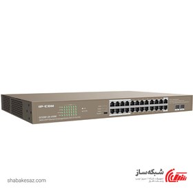 تصویر سوئیچ POE آی پی کام IP-Com G1126P رکمونت 24 پورت 10/100/1000Mbps 