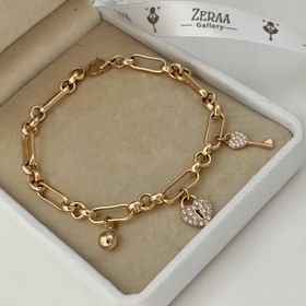 تصویر دستبند آویز قفل و‌ کلید 