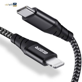 تصویر کابل تایپ سی به لایتنینگ ای اس آر مدل Braided Nylon طول 2 متر ESR Braided Nylon Type-C to Lightning Cable