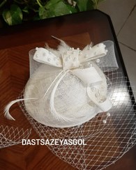 تصویر کلاه اشکی نیمه حجیم با پاپیون - اشکی حجیم فنسی شیری اول kolah ashki