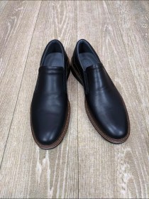 تصویر کفش رسمی و مجلسی مردانه مدل کرال کشی – چرم طبیعی تبریز Men’s Formal Leather Shoes – Coral Elastic Model, Tabriz Natural Leather