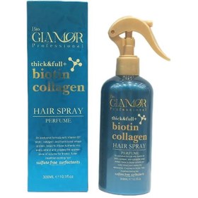 تصویر شیرمو و عطر مو ضد ریزش حاوی بیوتین گلامور Glamor glamor biotin collagen hair spray