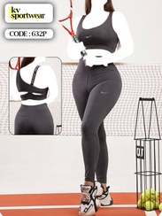 تصویر ست نیم تنه لگ ورزشی زنانه NIKE کد 005 NIKE womens leg sports bra set code 005