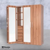 تصویر کمد لباس چهار درب کشویی از MDF 