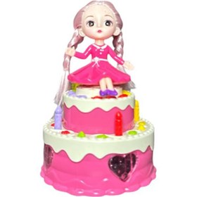 تصویر کیک تولد موزیکال مدل love cake girl کد 5288 