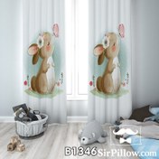 تصویر پرده خرگوش و پروانه 