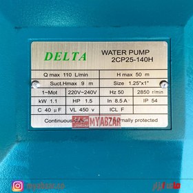 تصویر پمپ آب 1.5اسب2 پروانه دلتا مدل 2cp25_140H ا DELTA DELTA