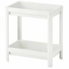 خرید و قیمت شلف دو طبقه آیکیا، مدل VESKEN،سفید، 36x23x40 سانتی متر | ترب