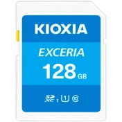 تصویر مموری کارت کیوکسیا مدل LNEX1L128GG4 Class10-U1 100MB/s با ظرفیت 128 گیگابایت KIOXIA EXCERIA SD Memory Card LNEX1L128GG4 Class10-U1 100MB/s 128GB