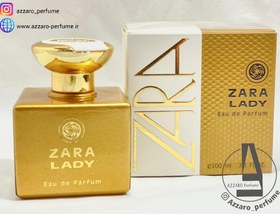 تصویر ادکلن زنانه زارا لیدی طلایی برند زارا حجم ۱۰۰ میل ZARA LADY for Women 100ml