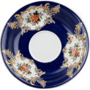 تصویر ست 6 عددی نعلبکی کلاسیک سورمه ایی چینی تقدیس 