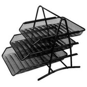 تصویر کازیه سه طبقه فلزی کاذیه سه طبقه توری فلزی