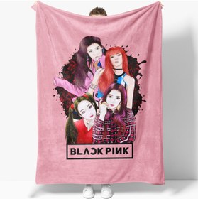 تصویر پتو تلویزیونی پلی استر طرح دار مشکی و صورتی Erayshome برند eray home Erayshome Black Pink Patterned Printed Polar TV Blanket