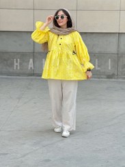 تصویر مانتو عروسکی حانی گلی مدل خورشید 